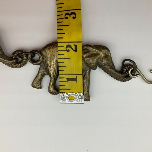 Vintage Medium-Large Adjustable Belt or Necklace Elephant Chain Link Brass Boho - Picture 10 of 11